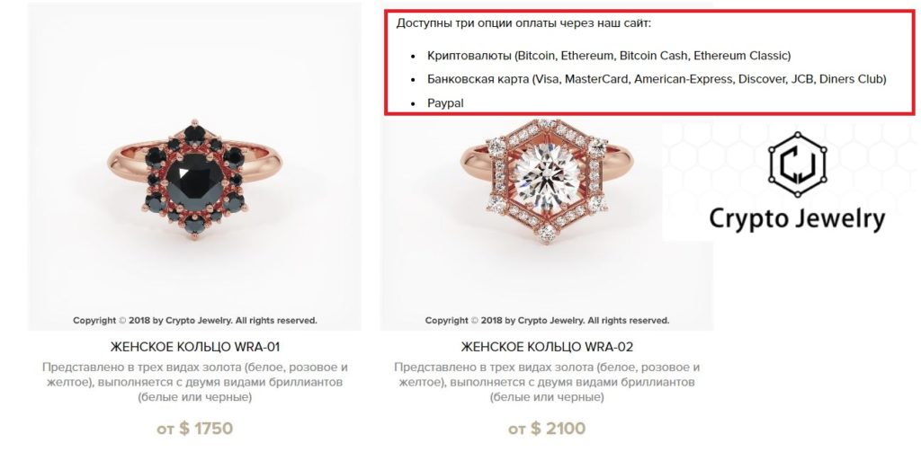 Объявления на сайте Crypto Jewelry