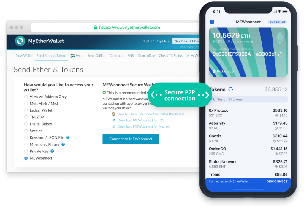 Интерфейс MyEtherWallet