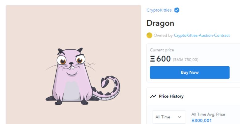 Криптокотик Дракон