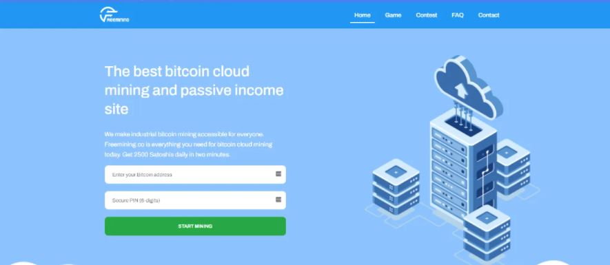 Скрин с сайта Freemining.co