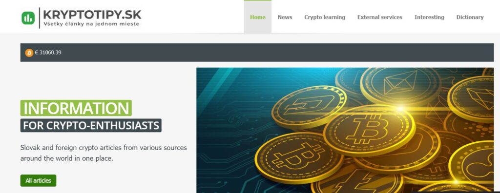 Скрин платформы Kryptotipy.SK