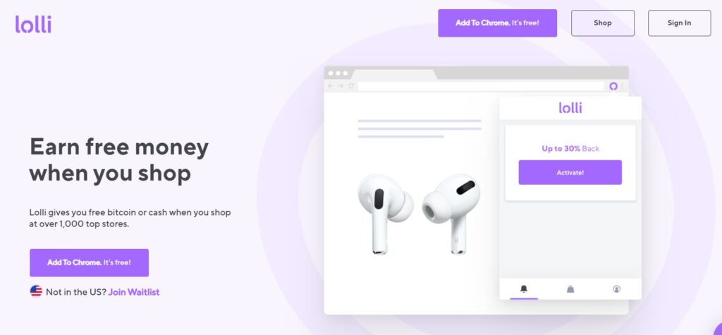 Скрин платформы Lolli