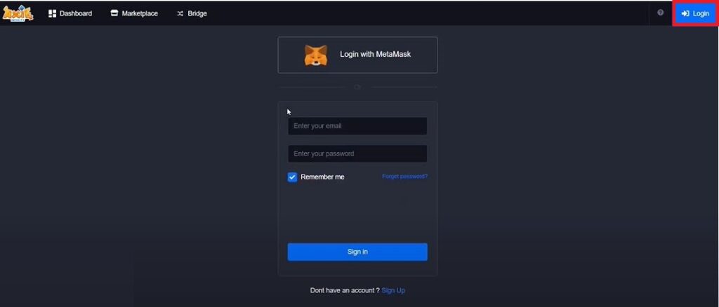 Авторизация на Axie Infinity через Metamask
