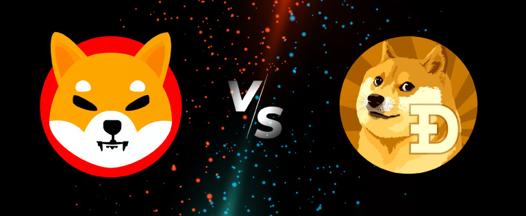 Логотипы SHIBA INU и Dogecoin