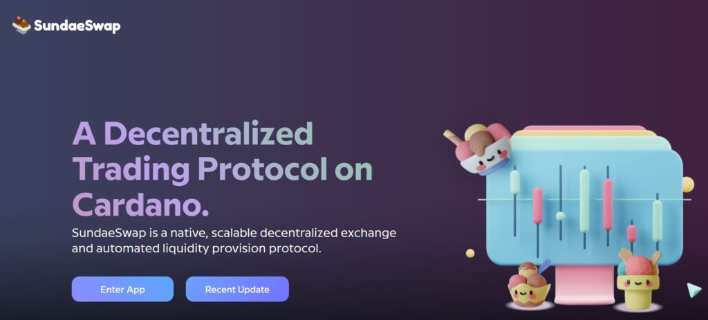 Скрин платформы SundaeSwap