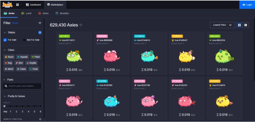 Платформа Axie Infinity