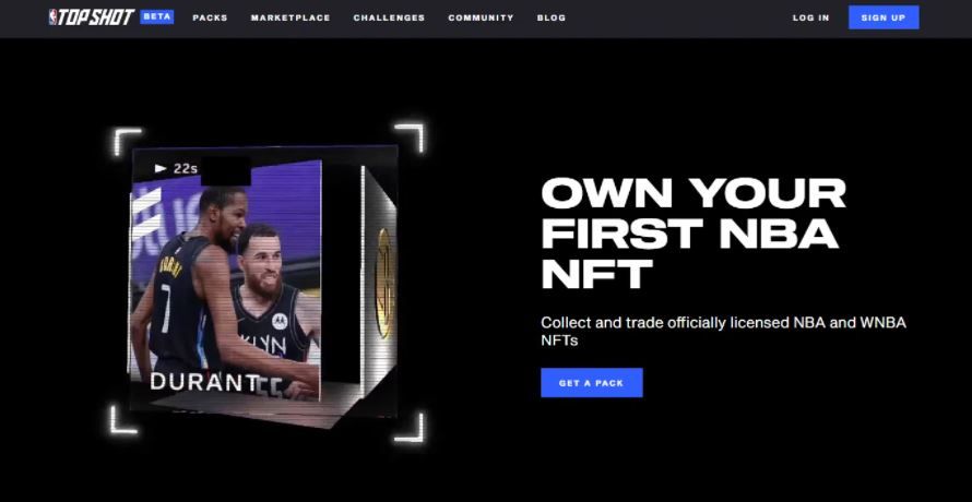 Скрин маркетплейса NBA Top Shot