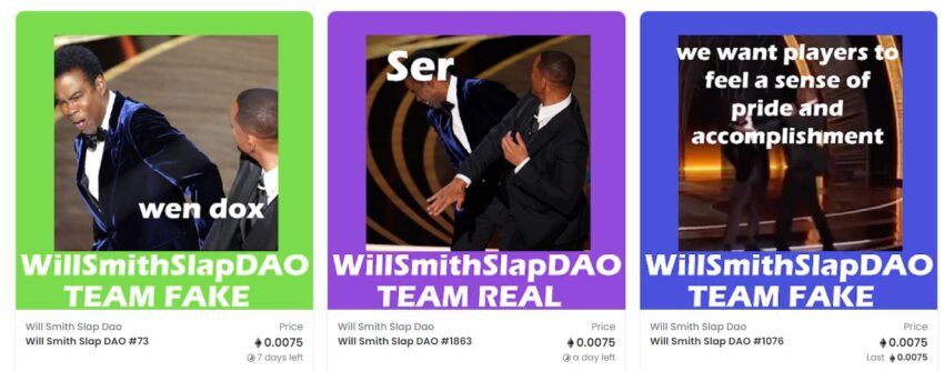 NFT Will Smith Slap DAO