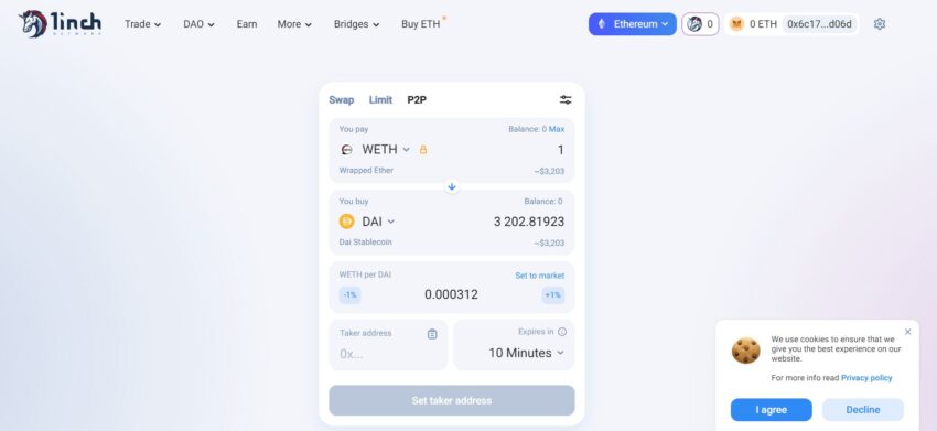 dApp1inch