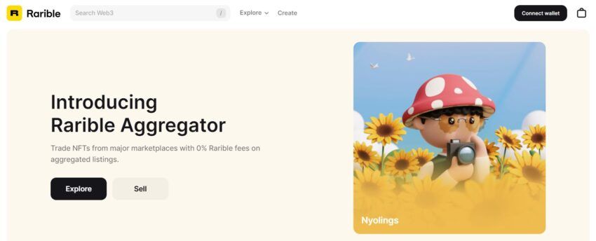 Скрин платформы Rarible