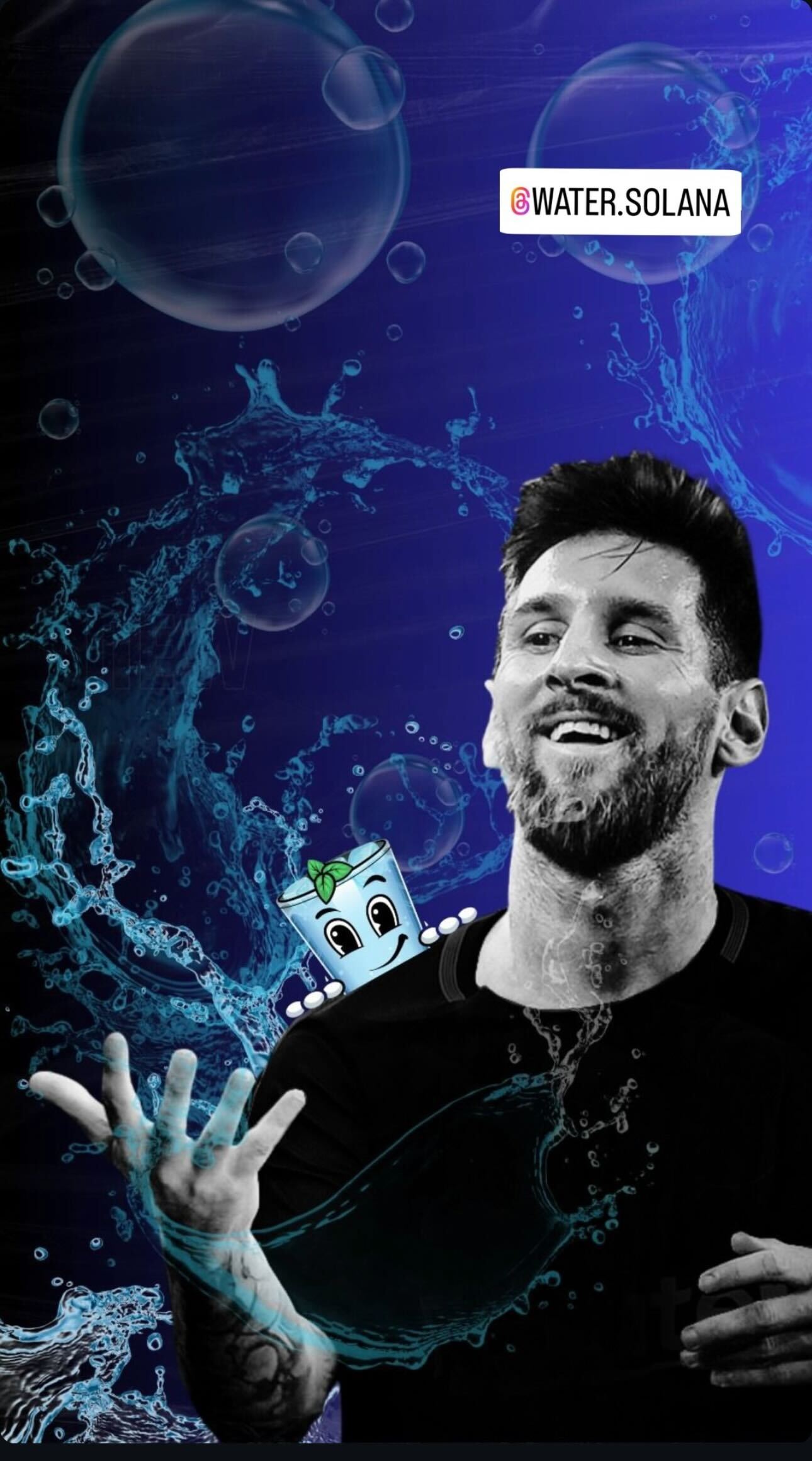 Лионель Месси продвигает мем-монету Water