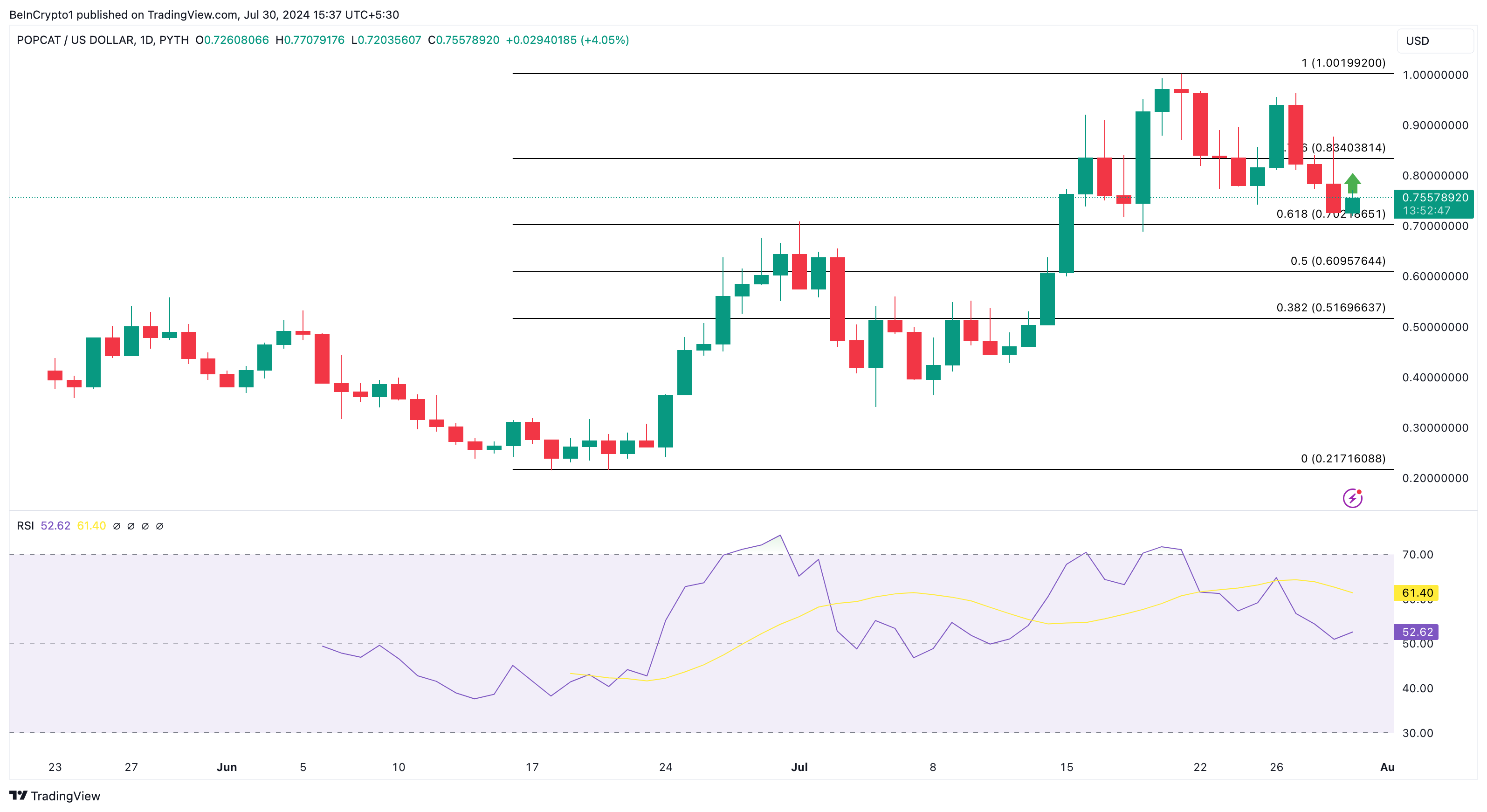 POPCAT Daily Analysis мемкоинов