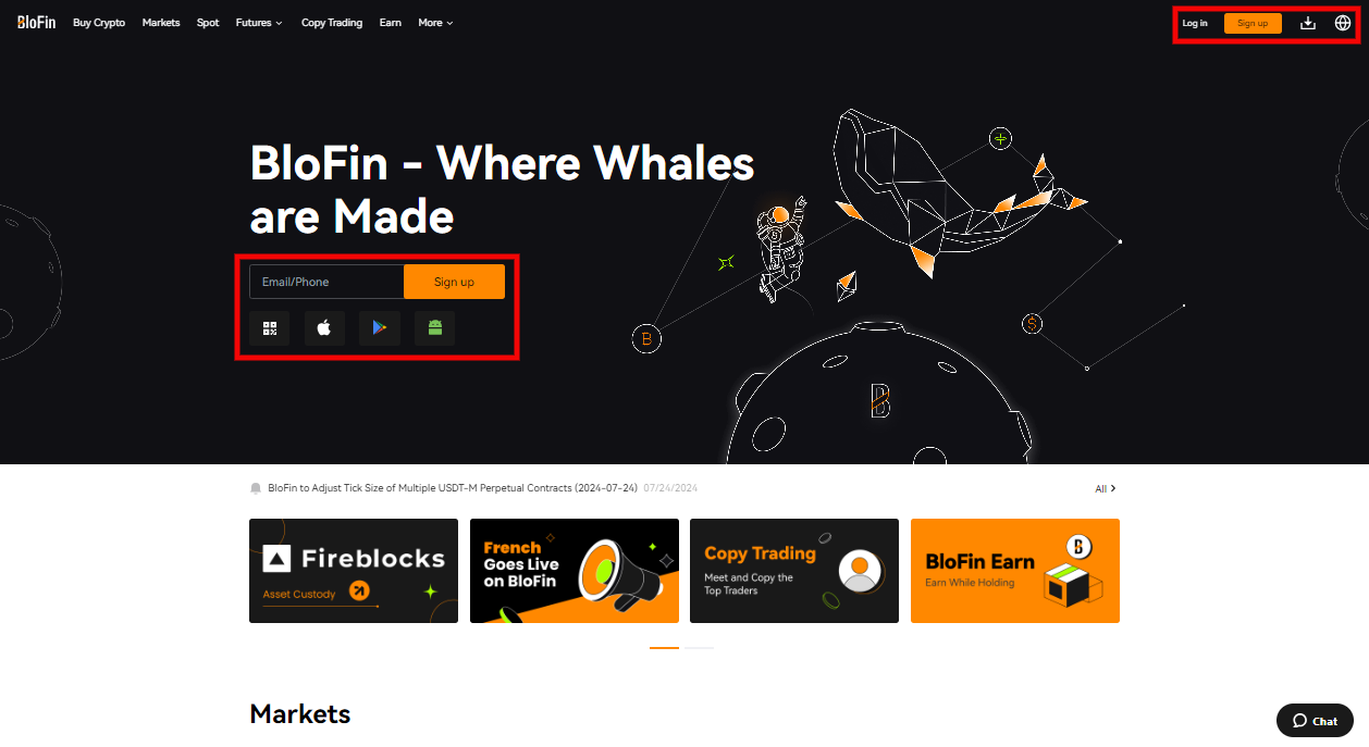 blofin review signup step 1