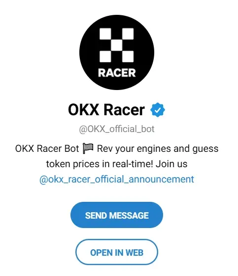 OKX Racer game in Telegram