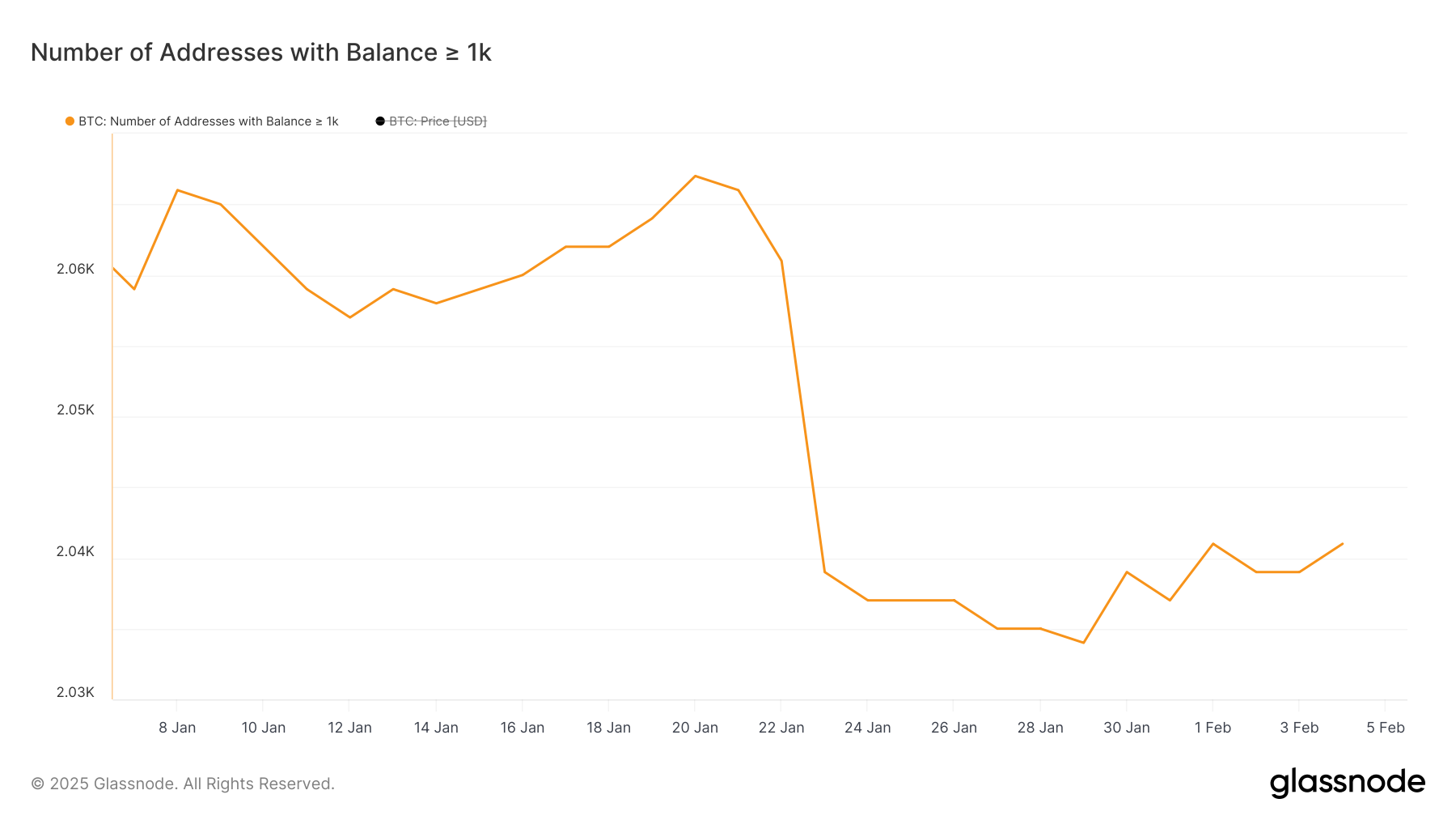 Addresses With 1,000+ BTC.