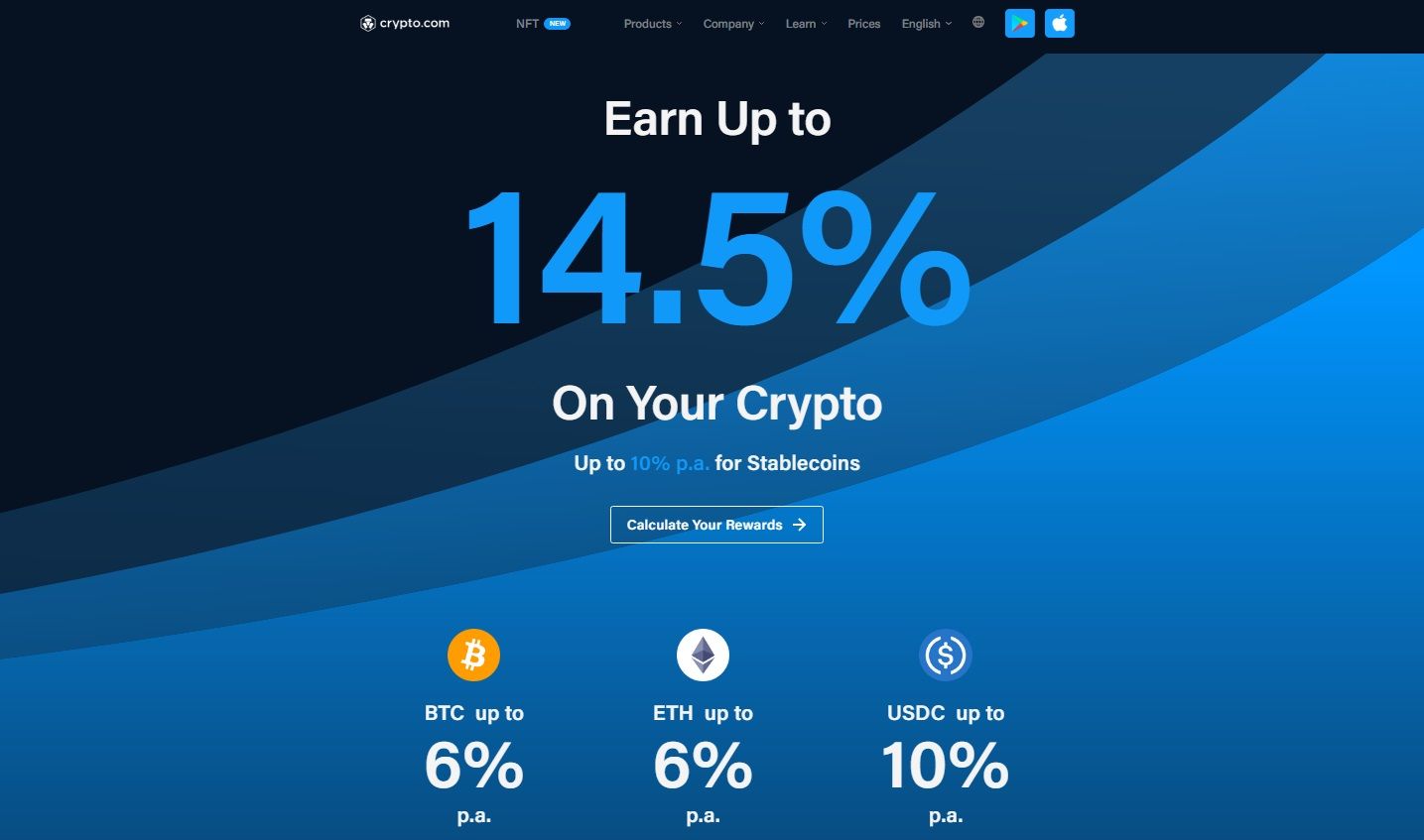 лучшая процентная ставка по стабильным монетам: crypto.com